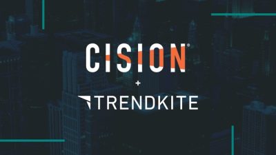 A graphic combining cision and Trendkite logos Cision Acquires TrendKite