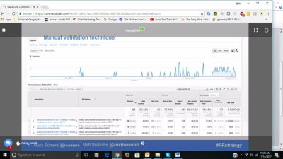 Screen shot depicting Analytics and Earned Media 