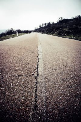 Crack in the road