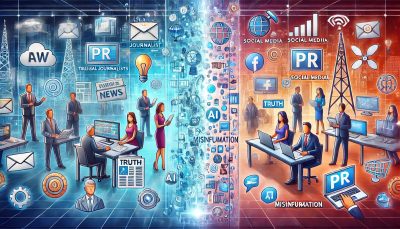 AI Generated image that depicts confusion and disinformation